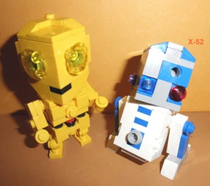 Star Wars Droids Lego Cube Dudes R2-D2 C-3PO figure SDCC 2pack (Brick Heads) toy - Picture 1 of 3