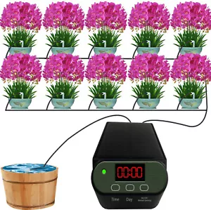 Kit Temporizador Automático de Riego por Goteo Planta Inteligente Solar Sistema de Bomba de Riego Automático - Imagen 1 de 16