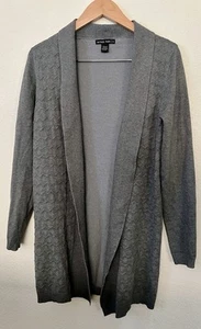 Hayden Park Womens Gray Long Sleeve Open Cardigan Size Small Loungewear Cozy - Picture 1 of 5