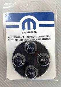 JEEP SET OF 4X TYRE VALVE DUST CAP COVERS NEW GENUINE PARTS 82214622 - Picture 1 of 3