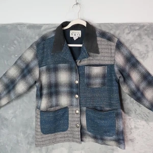 Keren Hart Jacke Damen XL Wollmischung Patchwork Knopfleiste Southwest Western Vintage - Bild 1 von 12