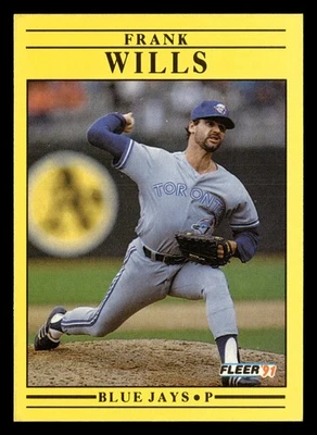 Frank Wills 1991 Fleer #191 Toronto Blue Jays BASEBALL *077 - Image 1 of 2