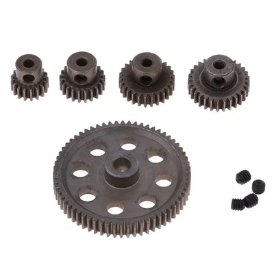 17-64T Metal Spur Differential Gear Motor Pinion Cogs Set for HSP 1/10 RC Cars - image 1 of 4
