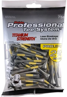 Pride PTS 75-Count Wood Titanium Strength Golf Tees, ProLength 2 ¾" - Image 1 of 2