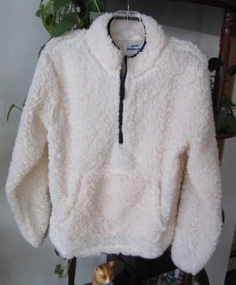 Chaqueta de mujer Jackson Hole Outerwear Sherpa 1/4 bolsillos con cremallera m oFF BLANCO TOP Foto 1 de 4