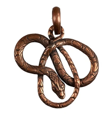 Pendente Serpente In Rame - Gioiello Di Creatore Unico 24 - 25564 - Immagine 1 di 3