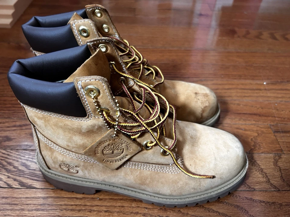 Junior Timberland Premium 6" Trigo Nubuck Botas Impermeables, Talla Us 5.5 Foto 1 de 4