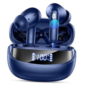 Wireless Earbuds, Bluetooth 5.4 Headphones with 4 ENC Noise Cancelling Mic, - Picture 1 of 7