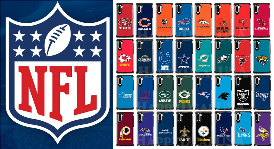 For Samsung Galaxy Note 10 - Official NFL Football Fans Armor Hybrid Cover Case - Image 1 of 1