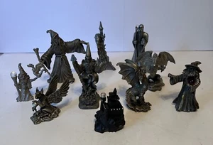 LOT OF 10 Pewter Fantasy Dragons & Wizards Spoontique, Gibbons, Gallo… - Picture 1 of 8