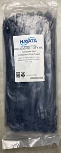 HAYATA KRCT330/10C 316SS Releasable Coated Cable Tie, 330mmX 10mm 100 Pc's Pkt - Picture 1 of 5