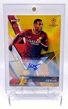 2018-19 Juan Jesus Topps Finest Gold Refractor AS Roma Autographed Card 11/50