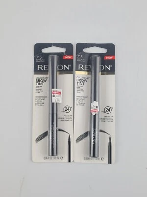 2 PACK REVLON COLORSTAY BROW TINT WATERPROOF PRECISE TIP 715 SOFT BLACK - Image 1 of 4