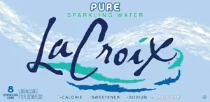 Sparkling Water, Pure, 12 Fl Oz (Pack of 8) - Free Shipping USA - Picture 1 of 5