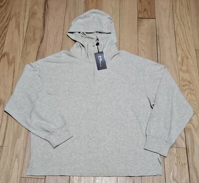 NUEVO CON ETIQUETAS Ralph Lauren RLX Mujer’s Marrón Jaspeado Gran Tamaño Recortado Pullover Sudadera con Capucha  Foto 1 de 4