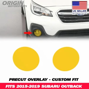 Precut Front Overlay Yellow Fog Light Tint Covers Fits 2015-2019 Subaru Outback - Bild 1 von 4