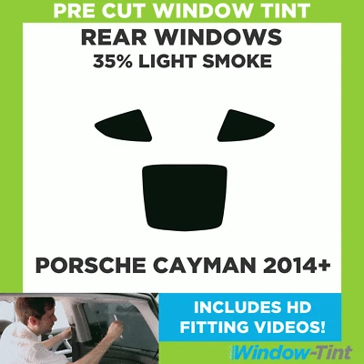 Pre Cut Window Tinting Film for Porsche Cayman 2014+ 35% Light Rear Tint Kit - Image 1 of 4