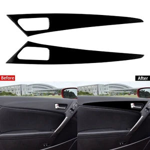 Glossy Piano Black Interior Door Panel Cover For Hyundai Genesis Coupe 2013-2016 - Picture 1 of 8