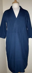 Vestido Camisa de Algodón Ligera Azul Marino ROSSO35 - Talla 42-NUEVO CON ETIQUETAS - $350 - Italia - Imagen 1 de 5