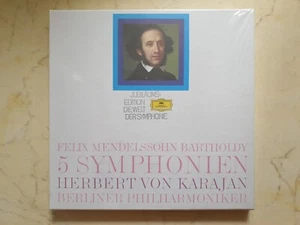 MENDELSSOHN 5 Symphonien KARAJAN/BERLINER PHIL.*1981 GERMAN DGG 4LP BOX*MINT* - Picture 1 of 2