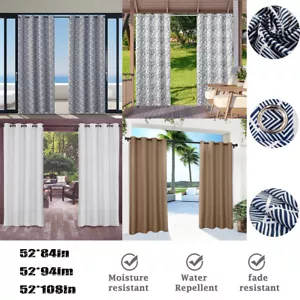 Indoor Outdoor Waterproof Curtain Sunshade Privacy Windshield for Patio Porch - Picture 1 of 51