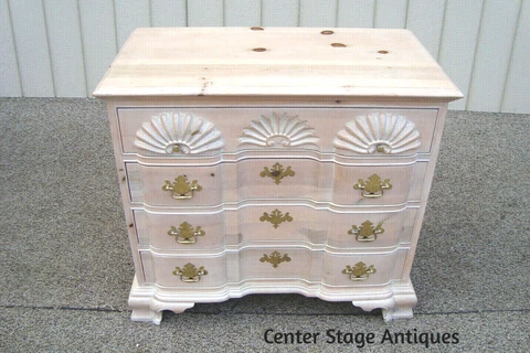 59820  Pine White Wash Factory Finish Bachelor Chest Dresser Stand Nightstand Cover