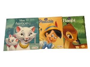 Lot Of 3 Disney Children Books, The Aristocats, Bambi & Pinocchio (2017 HC) - Picture 1 of 8