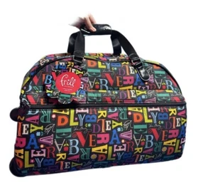 NWT Vera Bradley FROM A TO VERA 21” Rolling Duffel Carry On Luggage Suitcase - Picture 1 of 9