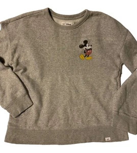 Gap Kids Disney Heather Grey Oversized Sweatshirt size XXL (14-16) Mickey Mouse - Picture 1 of 9