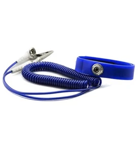 Pulsera ajustable antiestática silicona ESD correa de muñeca (azul) VENDEDOR DE EE. UU. - Imagen 1 de 7