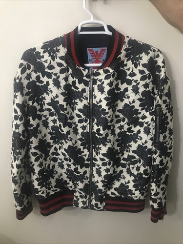 OFF WHITE Giacca Bomber Bianco Nero (Adattamento) al dettaglio per $1495 Taglia Large