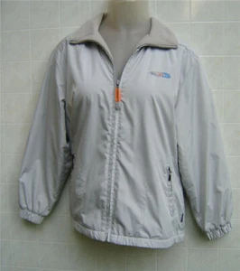 Women Juniors Girl M Fleece Lined Full Zip Jacket Pocket Coat Silver Gray Bomber - Picture 1 of 8