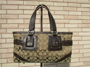 Coach H0694-05089 Brown Soho Signature Jacquard Leather Satchel Tote Bag Purse - Picture 1 of 12