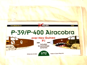 1/72 DK Decals Waterslide P 39 P 400 Airacobra Over New Guinea Part 1 # 72112 - Picture 1 of 5