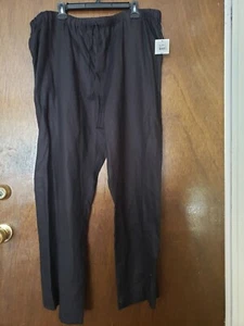 NWT Kate Hill Black Linen Unlined Pants Women's Size 20W - Picture 1 of 4