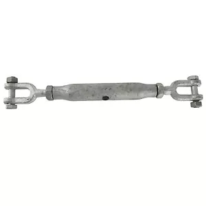 1x Rigging Screw 22mm Galvanised Jaw to Jaw 2 Turnbuckle Straining - Picture 1 of 1