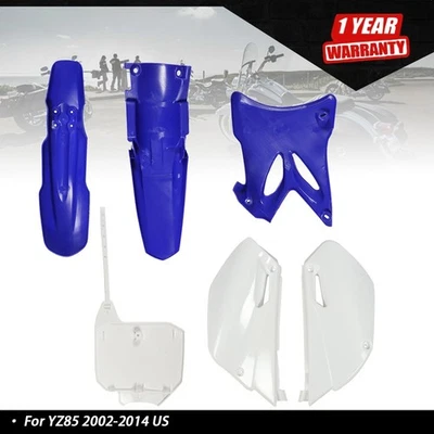 Kit completo de guardabarros de plástico para Yamaha YZ85 2002-14 cubierta lateral carenado cubierta Foto 1 de 4