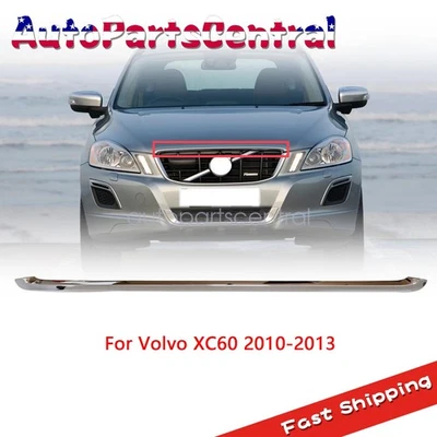 For Volvo XC60 2010-2013 Chrome Front Grille Hood Trim Cover Moulding 31290998 — 第 1/4 张图片