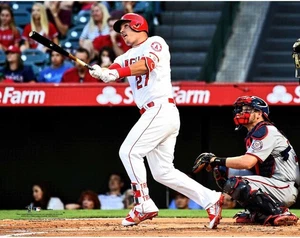 Mike Trout Angels Unsigned Home Run Hit vs. Washington Nationals Photograph - Picture 1 of 1