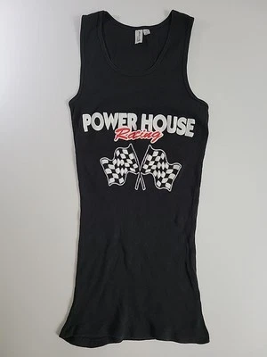 Power House Racing Tank Top Black Womens Large District Threads NWOT - Image 1 of 4