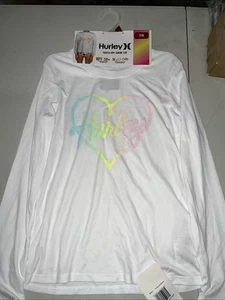 Hurley Youth Girls UPF 50+ Long Sleeve Rash Guard Swim Top Size 7/8 - Picture 1 of 3