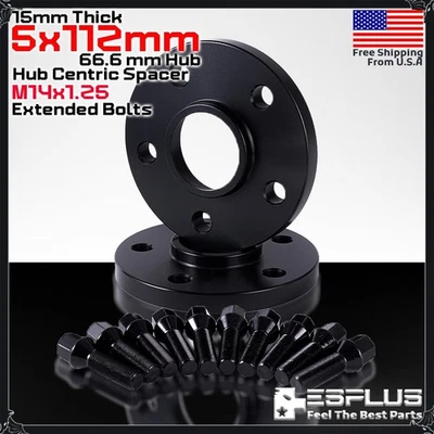 2 peças espaçador central cubo 15 mm BMW 5x112mm 66,6 mm ajuste 1-8/I/M/X-Series etc. - Imagem 1 de 4