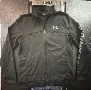 Giacca con zip nera YLG UA Under Armour per ragazzi grande - Foto 1 di 3