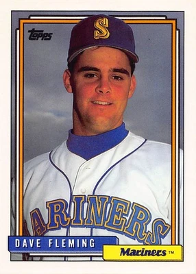 Dave Fleming 1992 Topps 192 Seattle Mariners Baseball Card - Image 1 of 2