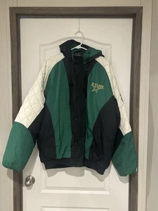 Vintage 90s NHL Dallas Stars Starter Puffer Jacket Full Zip Button Down Mens XL - Bild 1 von 22