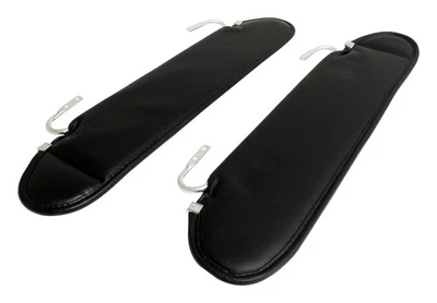 RT Off-Road Vinyl Black Sun Visor Set for 1987-1995 Jeep Wrangler - Image 1 of 4