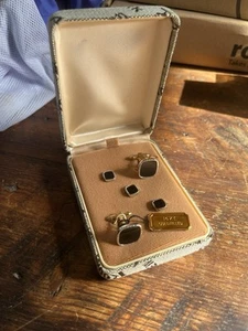Dolan Bullock Vintage 14K Gold Filled Cufflinks And Shirt Pins - Picture 1 of 9