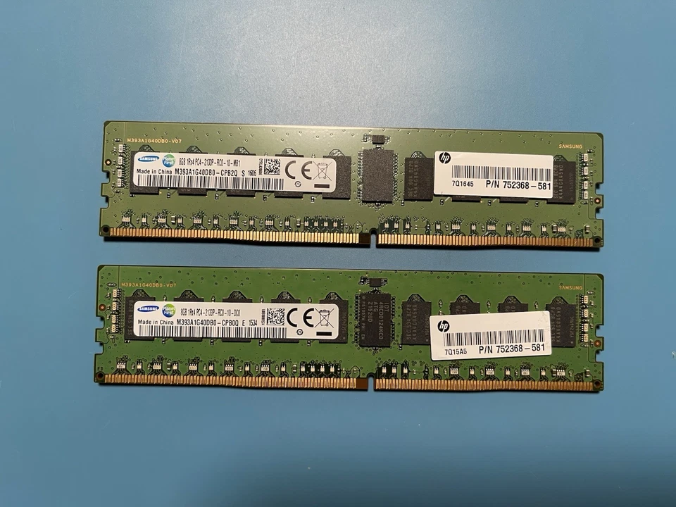 Samsung 16GB (2x8GB) M393A1G40DB0-CPB0Q RAM PC4-17000 DDR4-2133 Memory - Image 1 of 1