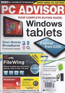 PC Advisor Magazine Windows Tablet Guide Best Mobile Broadband Wireless Speakers - Picture 1 of 6