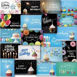 120 Happy Birthday Cards with Envelopes, Birthday Cards Bulk with Short Generic - Picture 1 of 12
